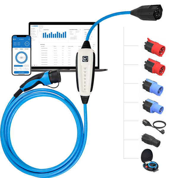 NRGkick - Mobile Elektroauto-Ladestation - KFW - Typ 2 - 2.3 bis 22kW - 5 / 7,5meter - Optionale Adapter